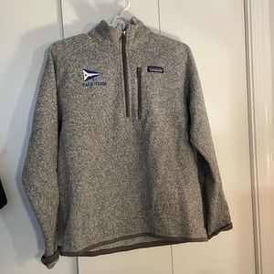 Men’s better sweater 1/4 zip with embroidery